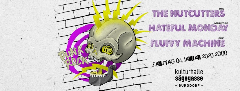 Punkrock mit The Nutcutters, Hateful Monday, Fluffy Machine